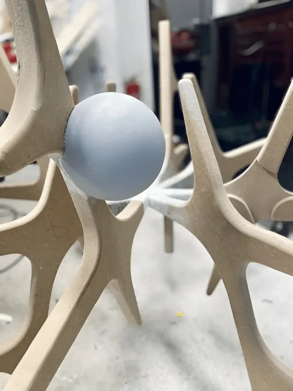3D printet og CNC fræset sko-Skulpturer til ECCO X RAL7000STUDIO